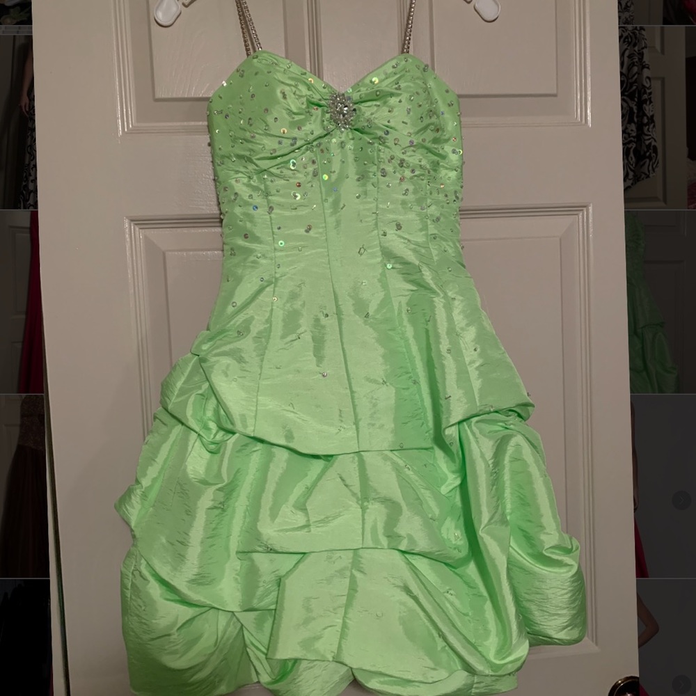 Short lime green formal